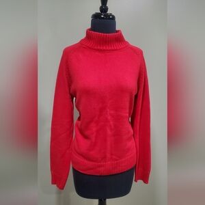 JEANNE PIERRE Women's Vibrant Red Crew Neck Sweater